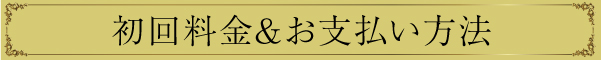 初回料金・お支払方法